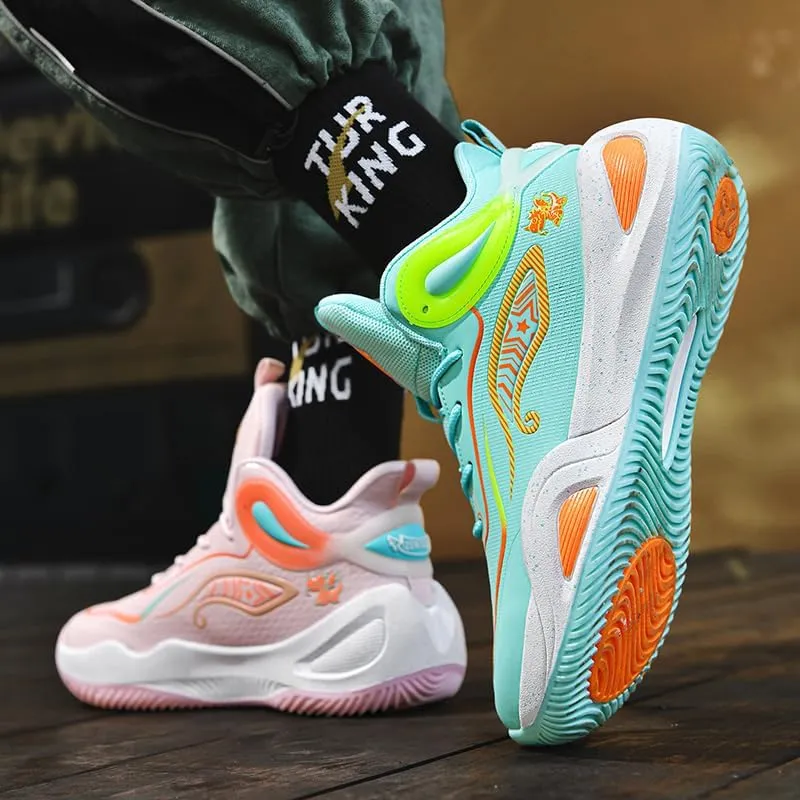 Women Men Basketball Shoes Breathable Non Slip Outdoor Sport Shoes Fashion Athletic Running Tennis Shoes