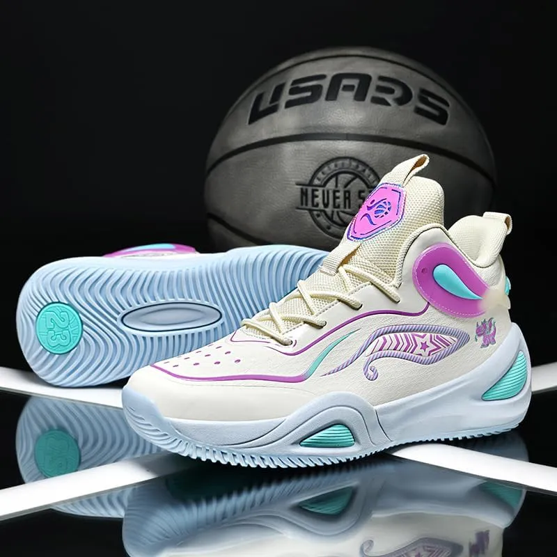 Women Men Basketball Shoes Breathable Non Slip Outdoor Sport Shoes Fashion Athletic Running Tennis Shoes
