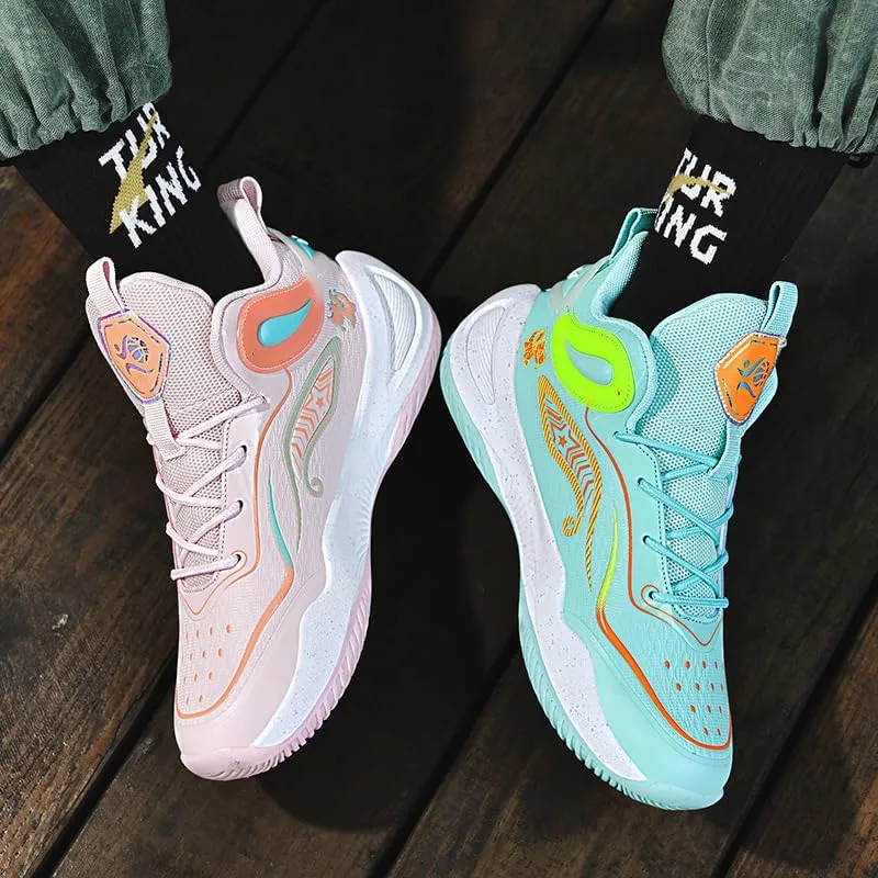 Women Men Basketball Shoes Breathable Non Slip Outdoor Sport Shoes Fashion Athletic Running Tennis Shoes