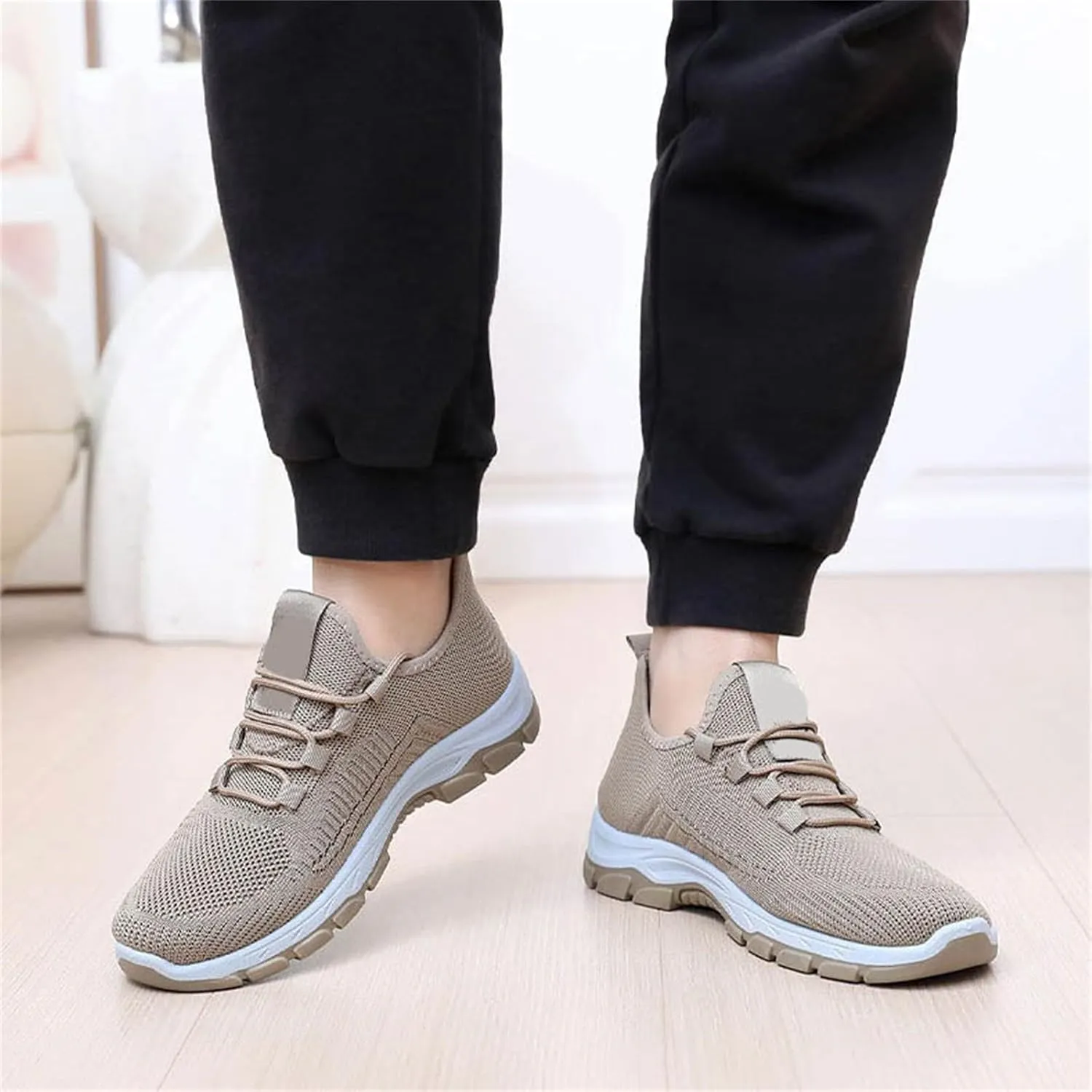 Women Walking Shoes Gym Workout Athletic Slip On Shoes Lightweight Casual Shoe Comfortable Breathable Running Sneakers Orthopedic Bowling Sneaker