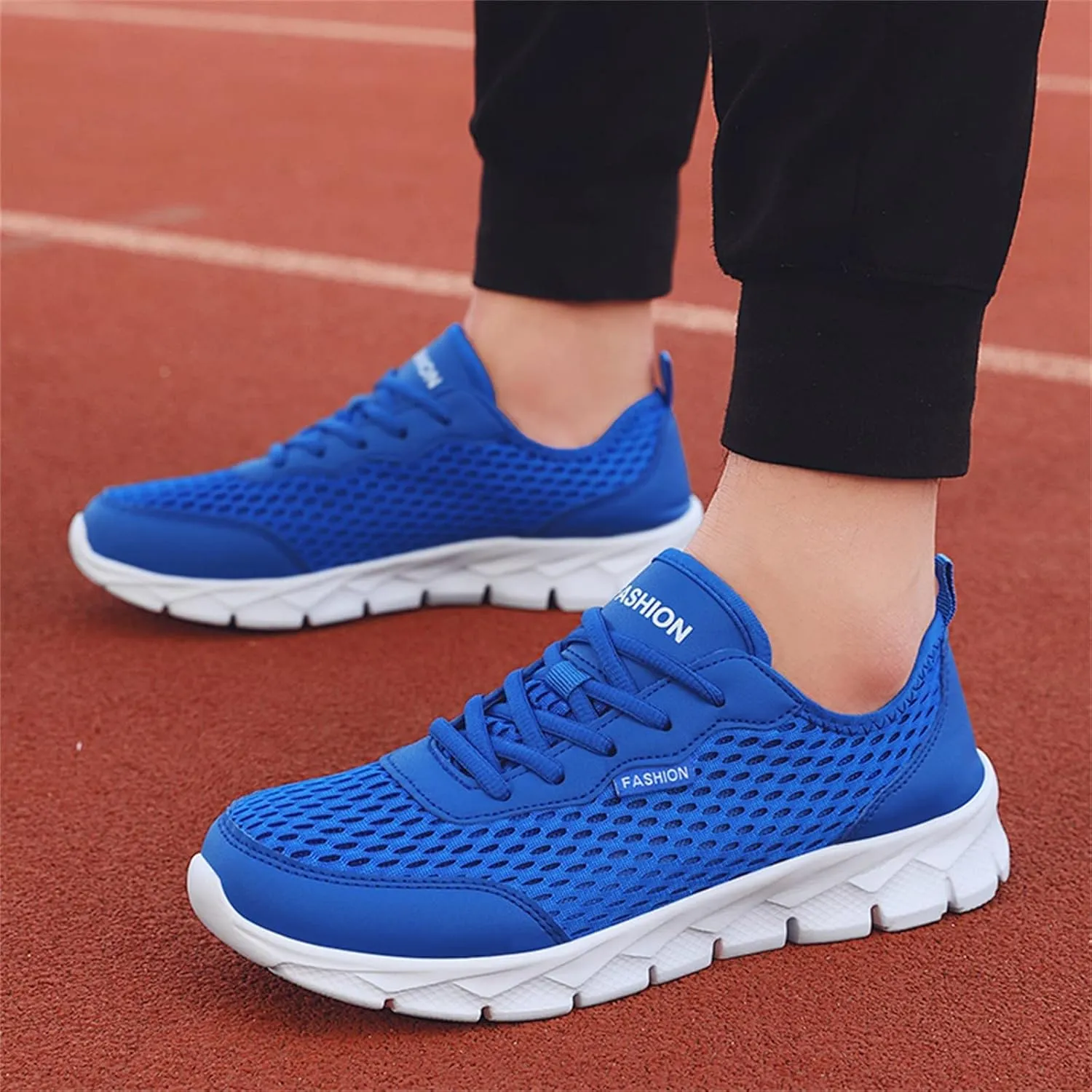 Womens Fashion Walking Running Shoes Breathable Mesh Running Shoes for Men Wide Black Casual Shoes Platform Sneakers Red Tennis Shoe Cross Trainer Shoe