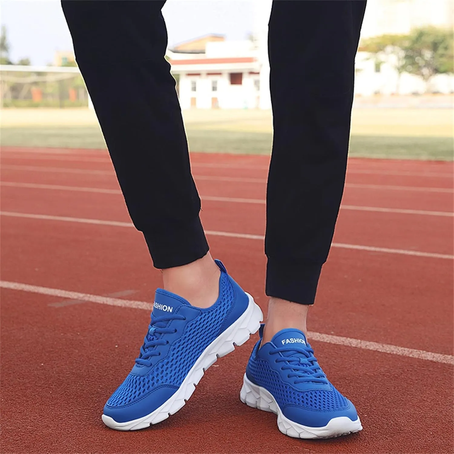 Womens Fashion Walking Running Shoes Breathable Mesh Running Shoes for Men Wide Black Casual Shoes Platform Sneakers Red Tennis Shoe Cross Trainer Shoe