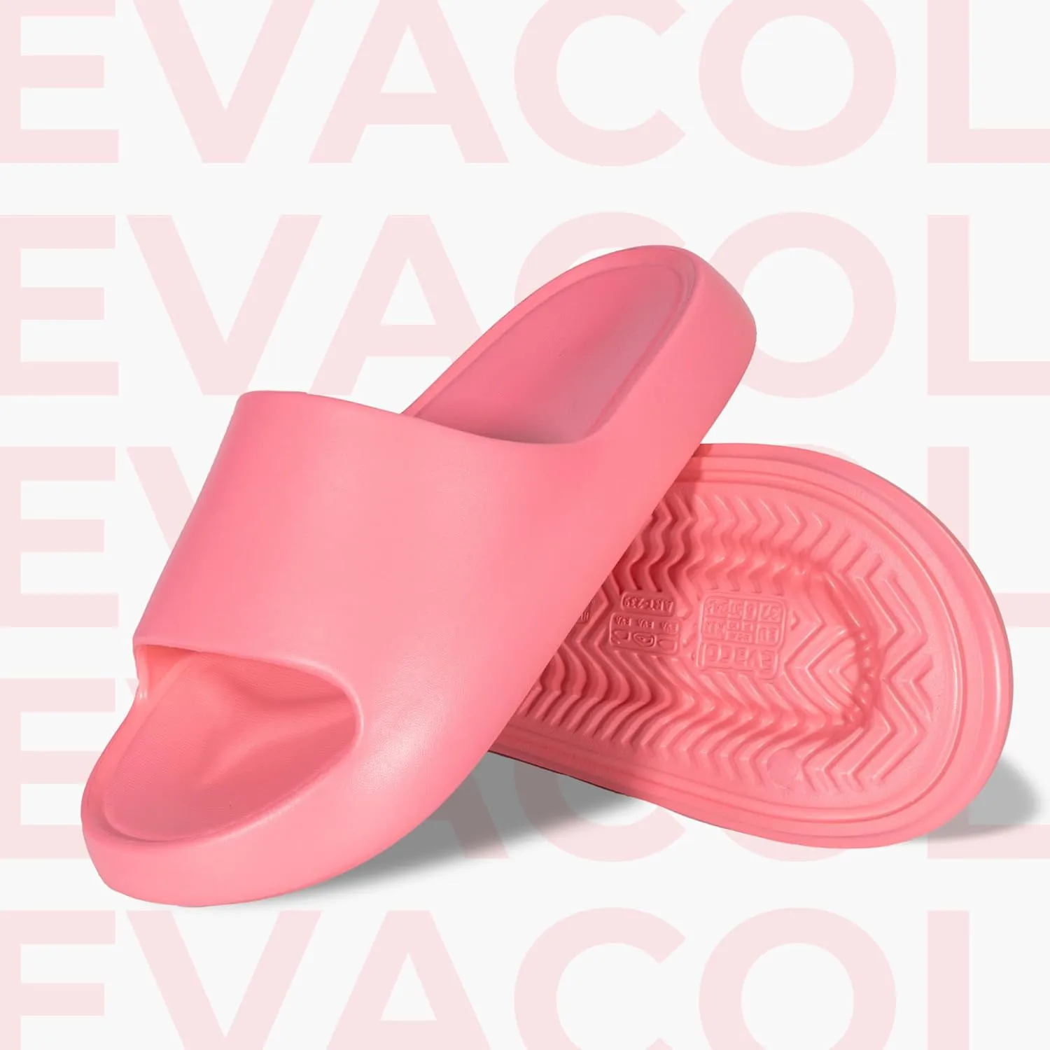 Womens Pillow Slippers - Ultra-Soft Shower Shoes, Anti-Slip Bathroom Sandals, Quick-Drying Easy to Clean Slides for Indoor & Outdoor Use, Bathroom, Bedroom, or Pool.