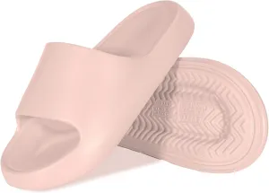 Womens Pillow Slippers - Ultra-Soft Shower Shoes, Anti-Slip Bathroom Sandals, Quick-Drying Easy to Clean Slides for Indoor & Outdoor Use, Bathroom, Bedroom, or Pool.