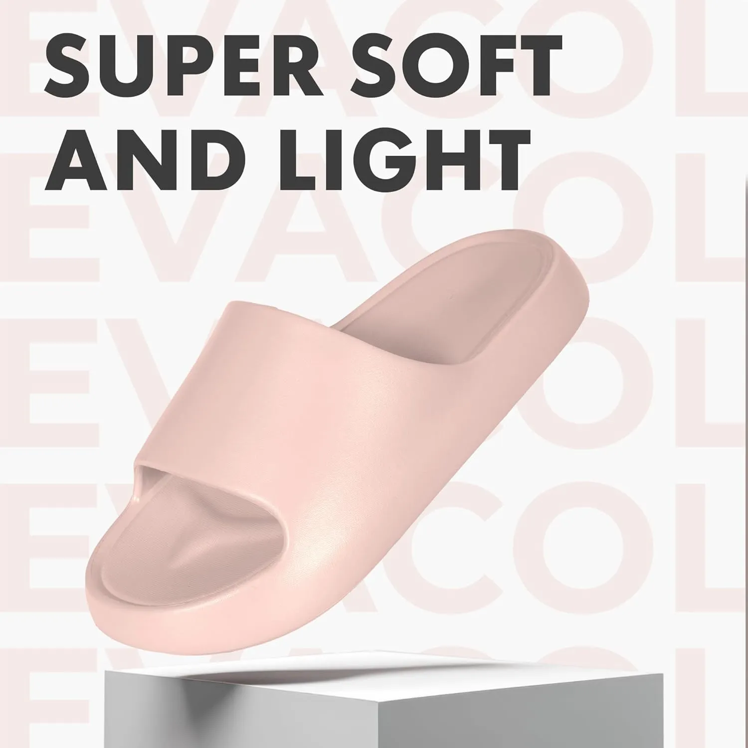 Womens Pillow Slippers - Ultra-Soft Shower Shoes, Anti-Slip Bathroom Sandals, Quick-Drying Easy to Clean Slides for Indoor & Outdoor Use, Bathroom, Bedroom, or Pool.