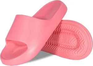 Womens Pillow Slippers - Ultra-Soft Shower Shoes, Anti-Slip Bathroom Sandals, Quick-Drying Easy to Clean Slides for Indoor & Outdoor Use, Bathroom, Bedroom, or Pool.