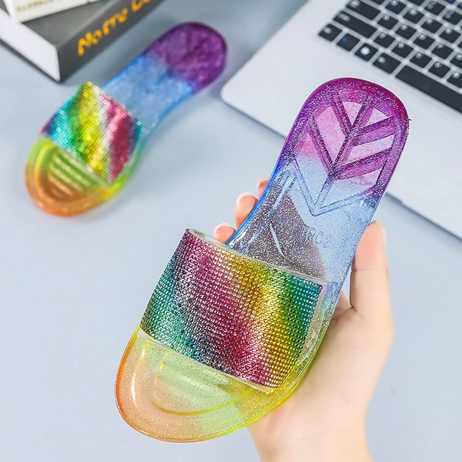 Women's Soft Flat Soled Sandal Non Slip Quick Drying Shower Slides Slim Sandals Women's Fashion Slippers