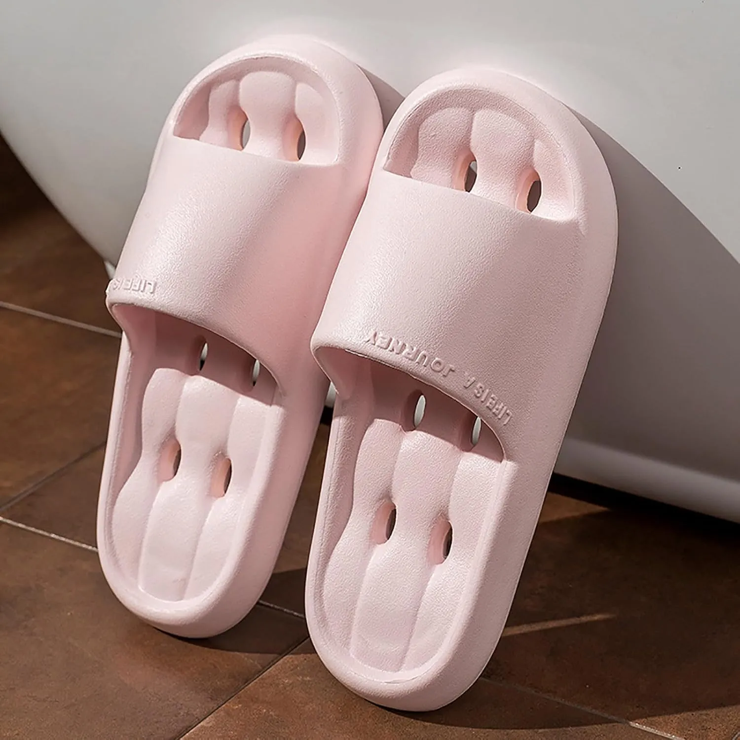 Women's Summer Beach Slides Sandals Non Slip Quick Drying Shower Slides Slim Sandals Women's Pillow Slippers