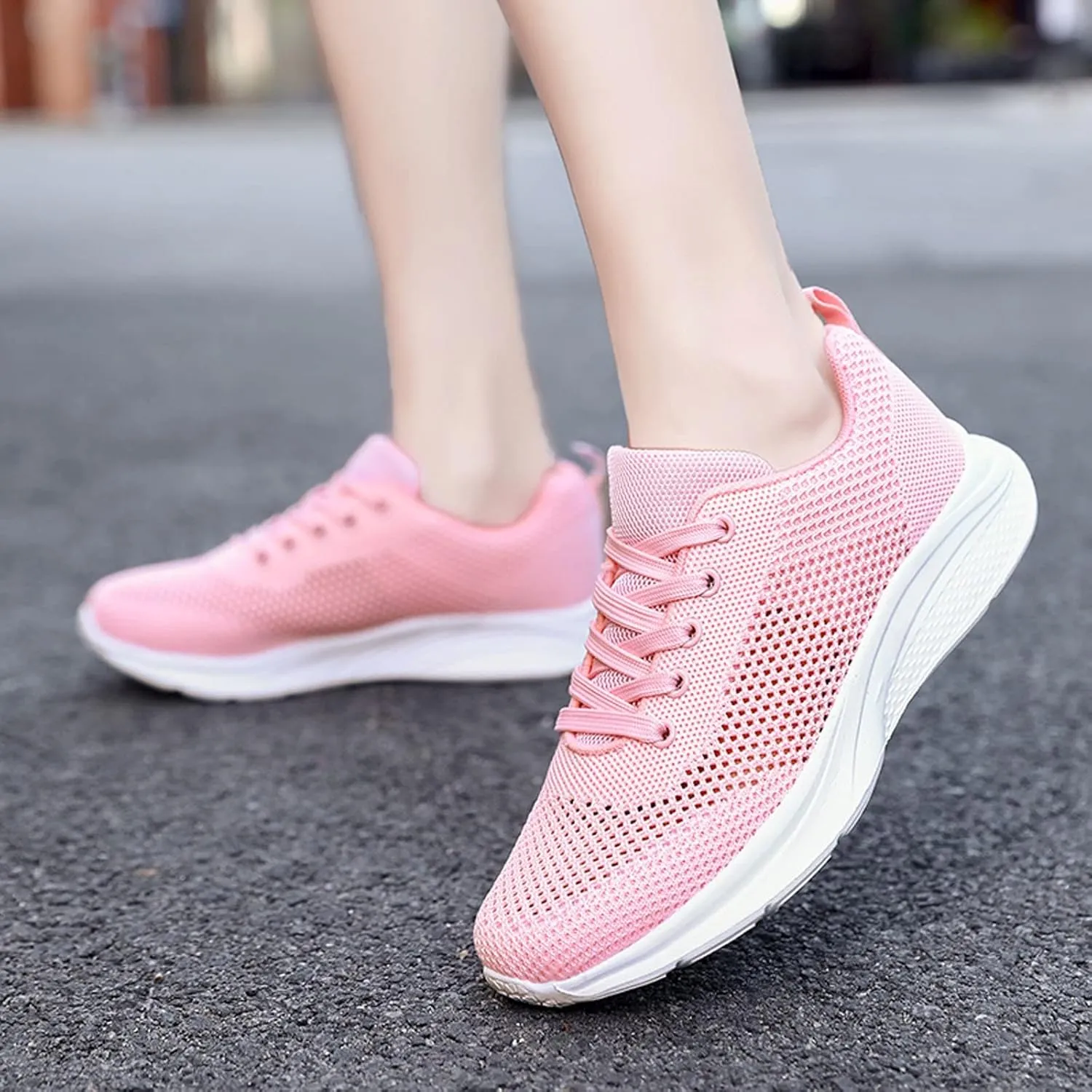 Women's Walking Shoes Mesh Breathable Lightweight Fashion Mens Running Shoes Sports Men's Shoes Casual Waterproof Sneakers Black Tennis Shoe Cross Trainer Shoe